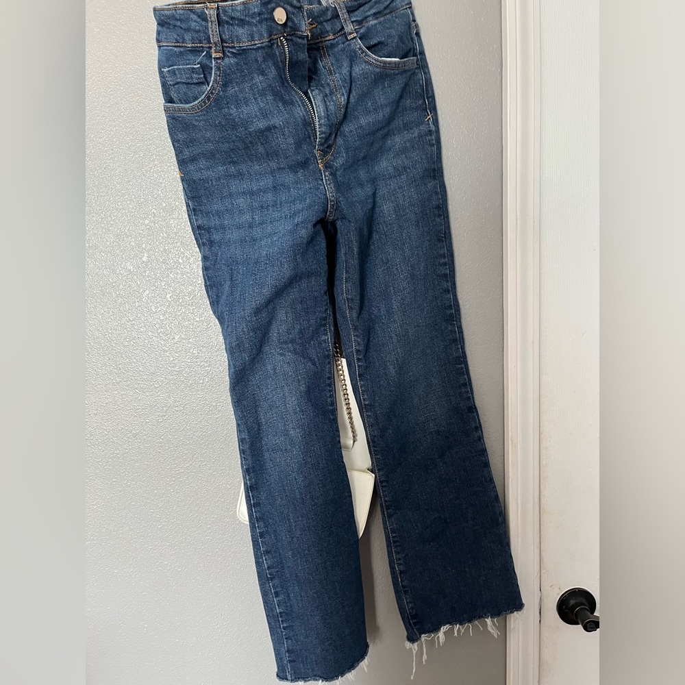 Zara flared cropped jeans